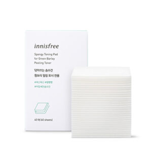 innisfree Spongy Toning Pad for Green Barley Peeling Toner 40ea